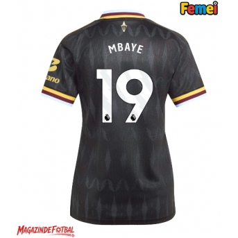 Aston Villa Ibrahim Mbaye #19 Tricou Fotbal Replică 2026-27 Femei Deplasare